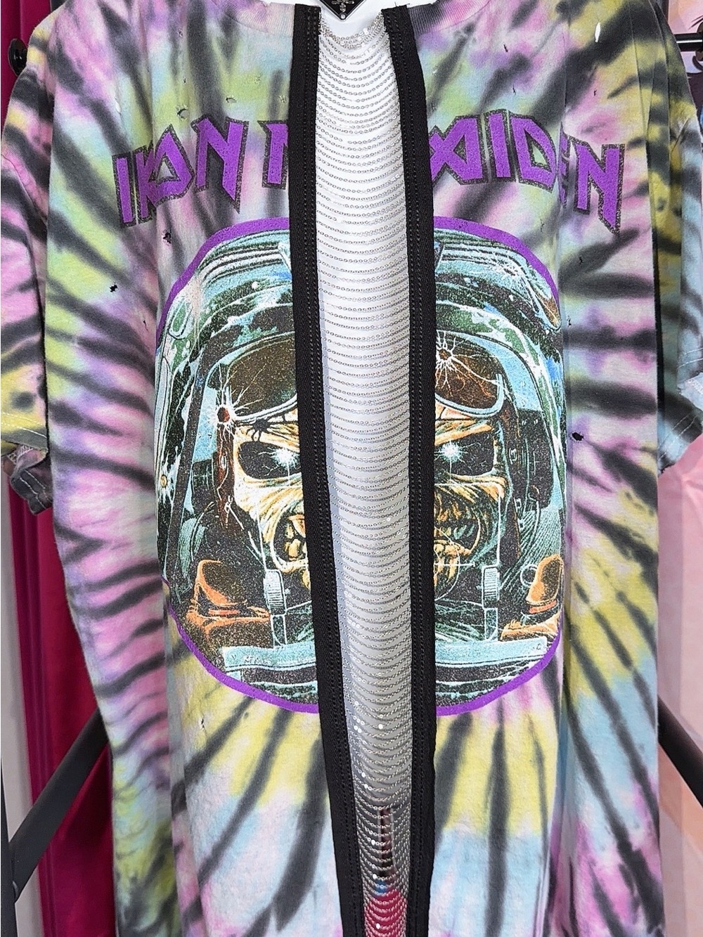 Restyled Vintage Iron Maiden Tie-Dye GraphicTee